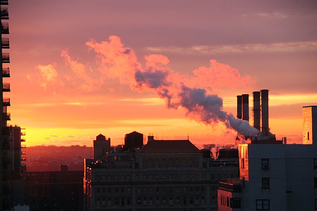 Factory plumes emitting